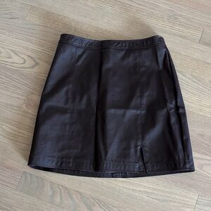 Abercrombie and Fitch Vegan Leather chocolate Brown mini Skirt Small